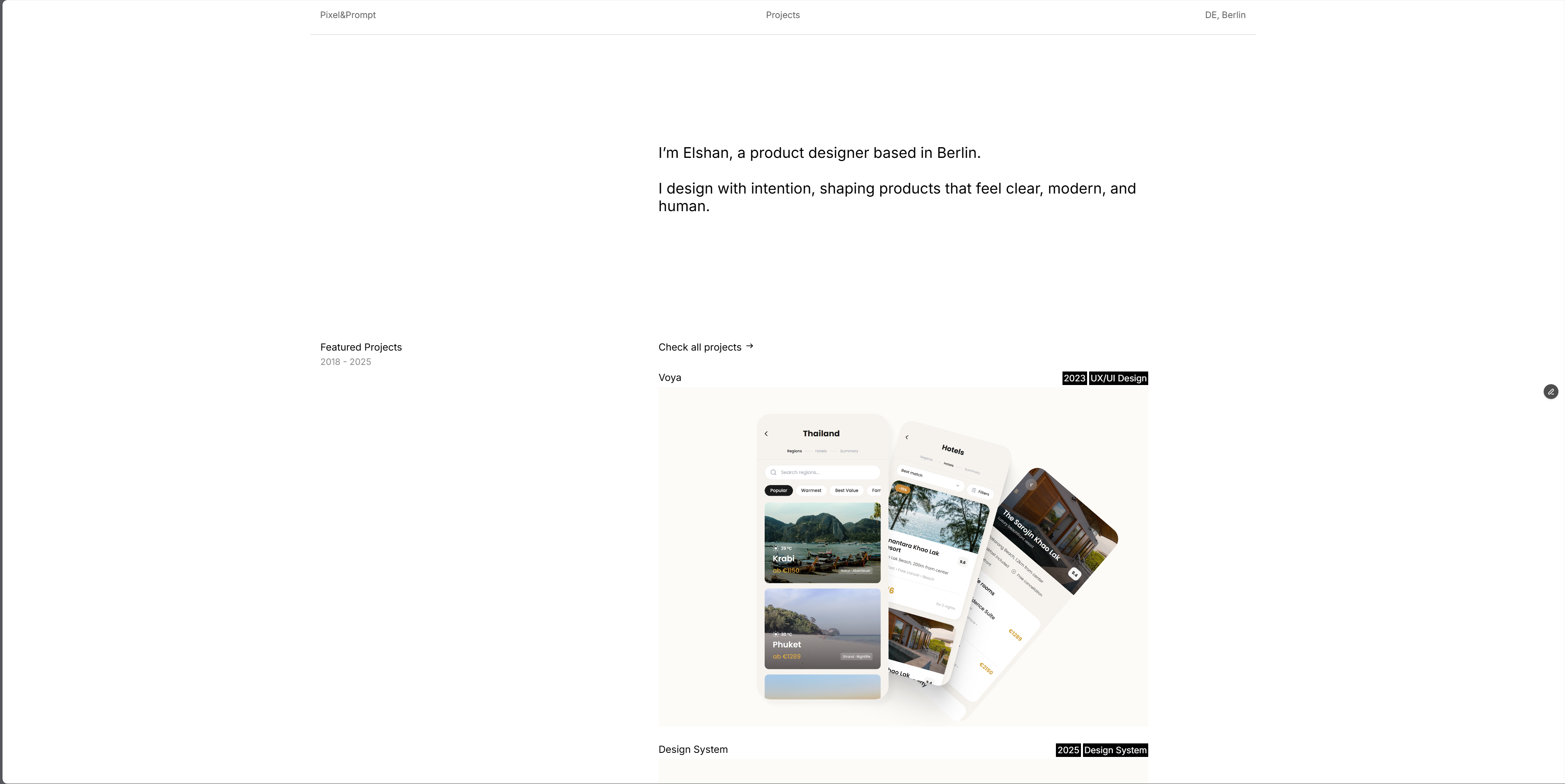 Old portfolio — Framer CMS, fixed structure per case study